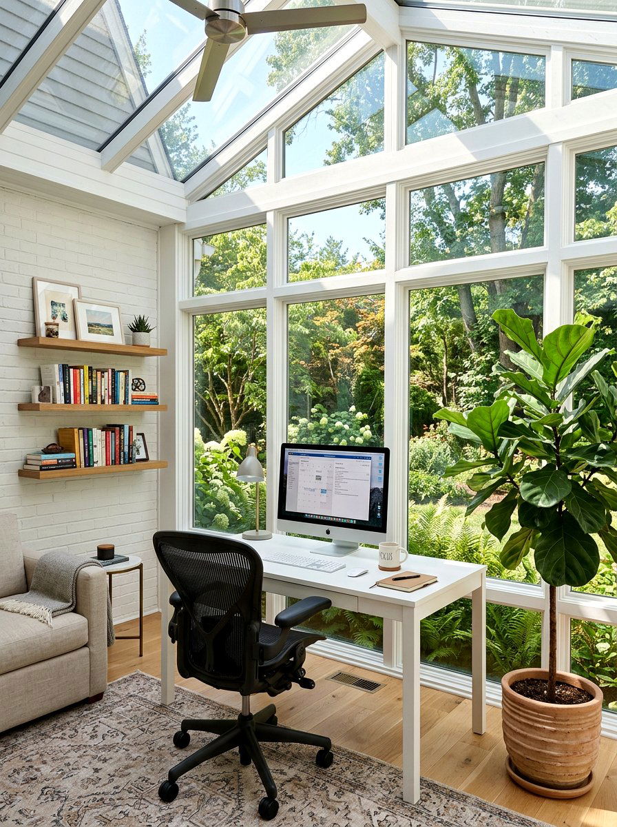 Sunroom home office - 30 modern sunroom ideas
