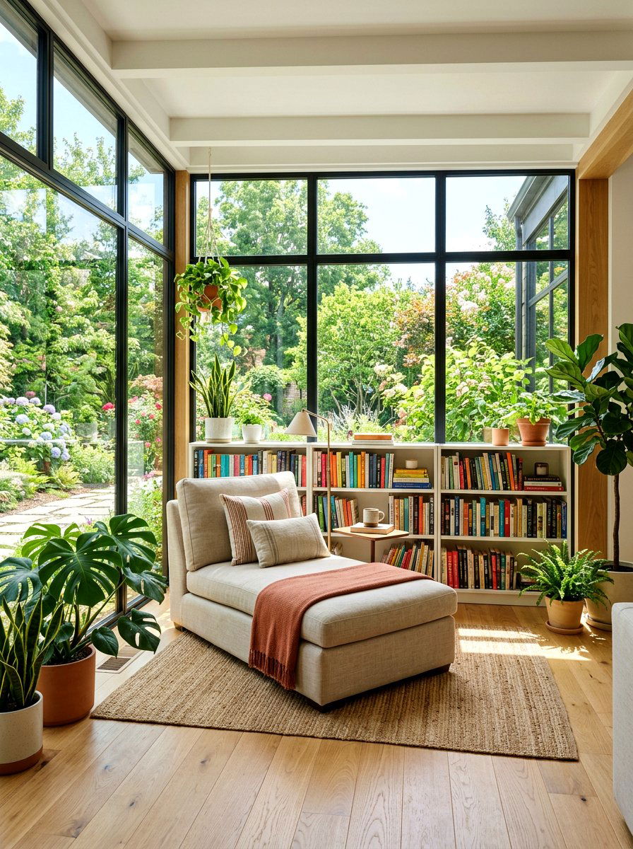 Sunroom library nook - 30 bright reading nook ideas