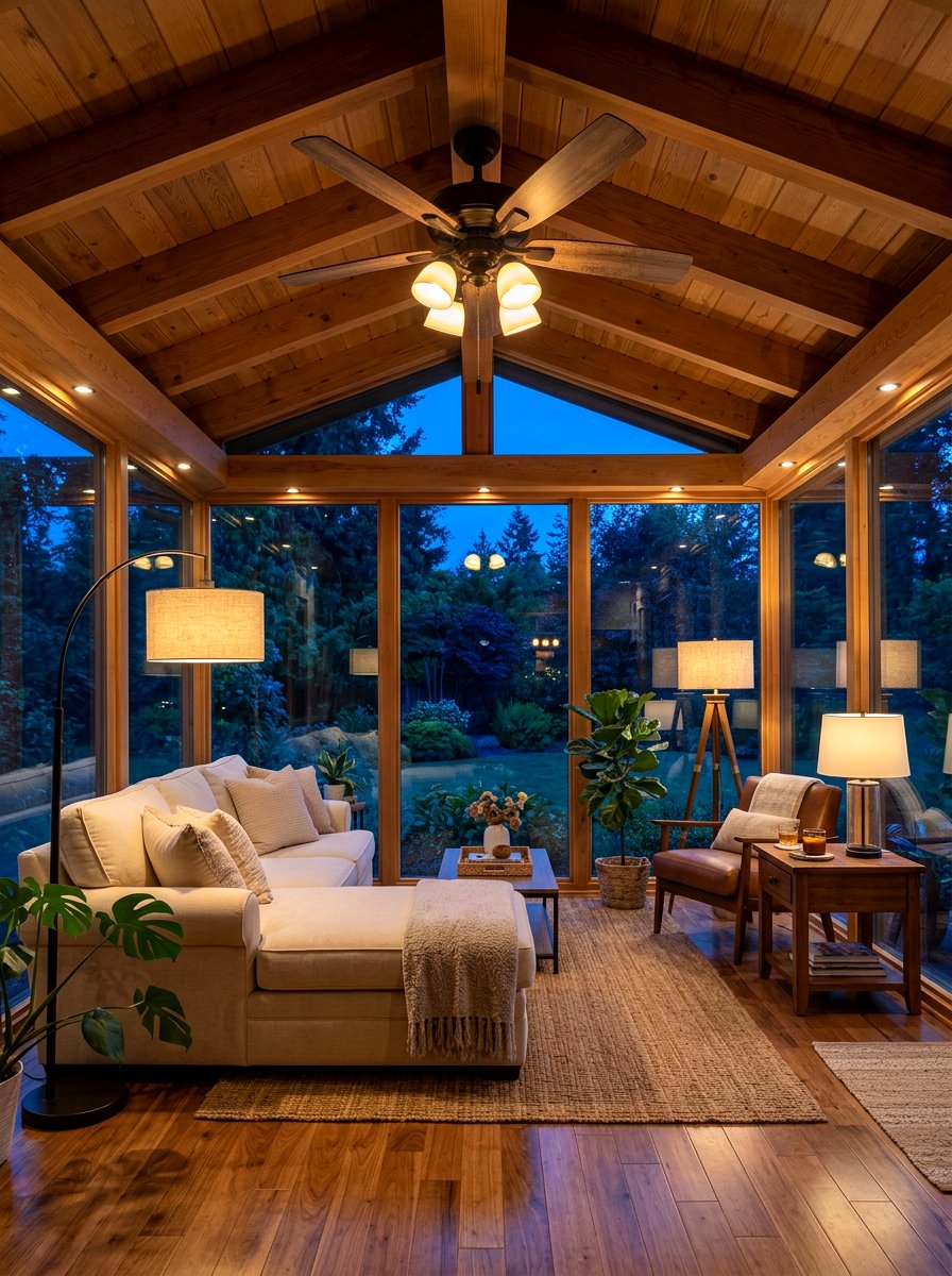 Sunroom lighting design - 30 four season room ideas