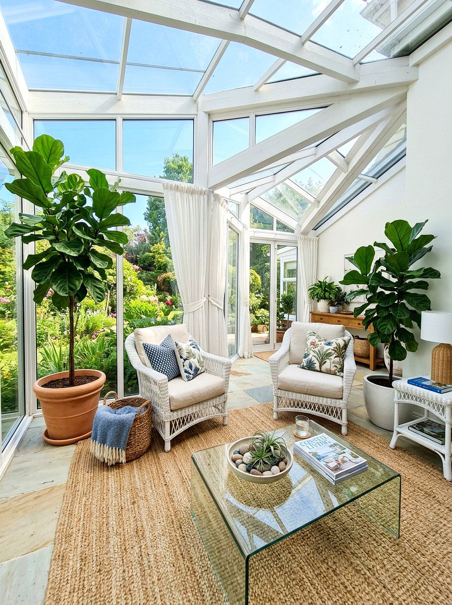 Sunroom lounge layout - 30 summer hosting home ideas