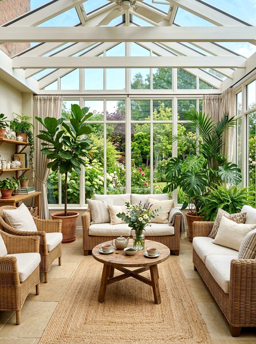 Sunroom tea sanctuary - 30 tea and journaling corner ideas