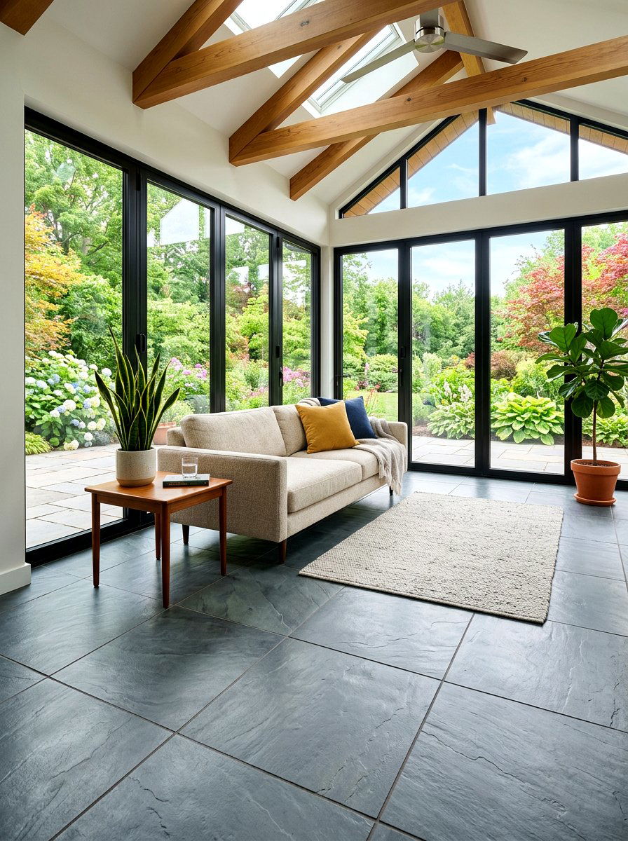 Sunroom tile flooring - 30 elegant sunroom ideas