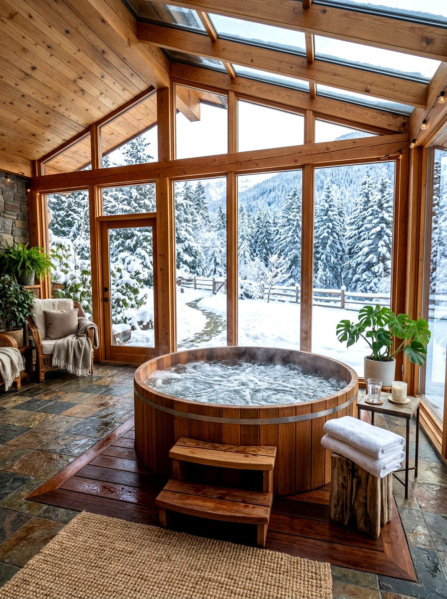 Sunroom with hot tub - 30 four season room ideas