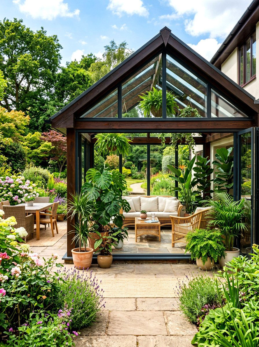 Sunroom with plants - 30 calm minimal decor ideas