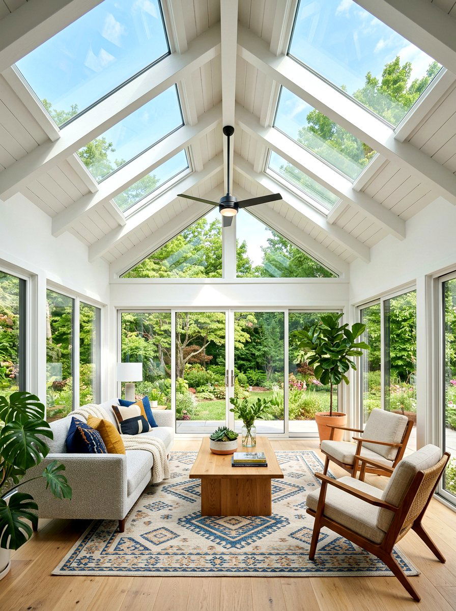 Sunroom with skylights - 30 elegant sunroom ideas