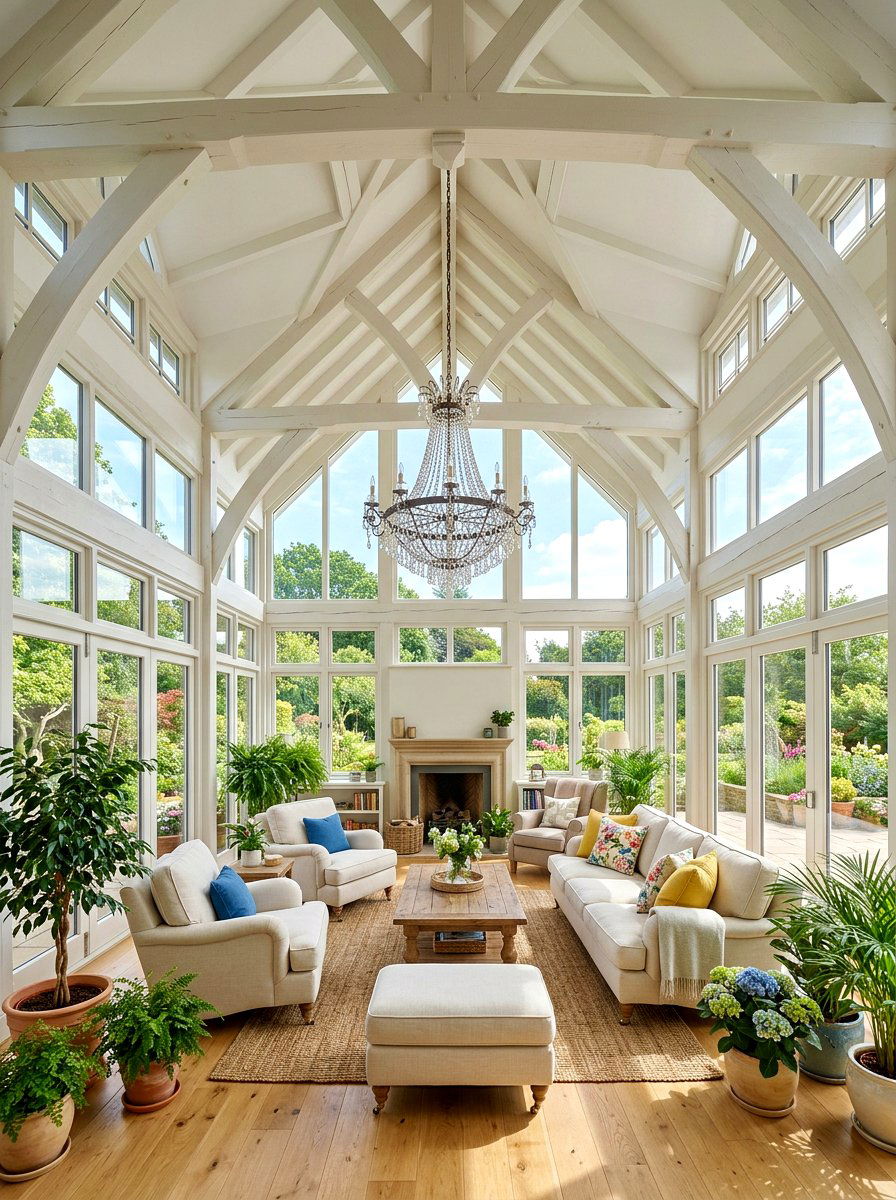 Sunroom with vaulted ceiling - 30 four season room ideas
