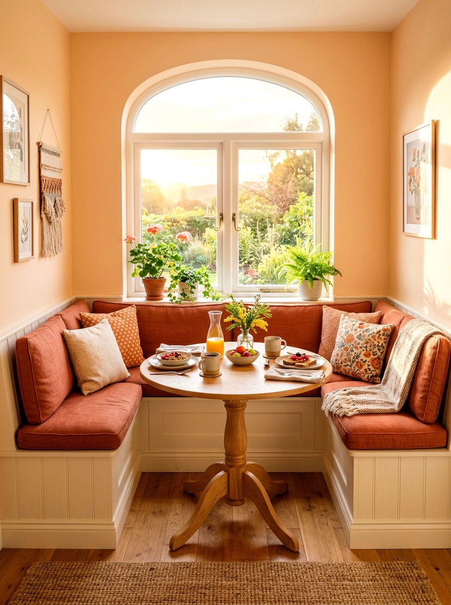 Sunset Breakfast Nook - 30 desert color decor ideas