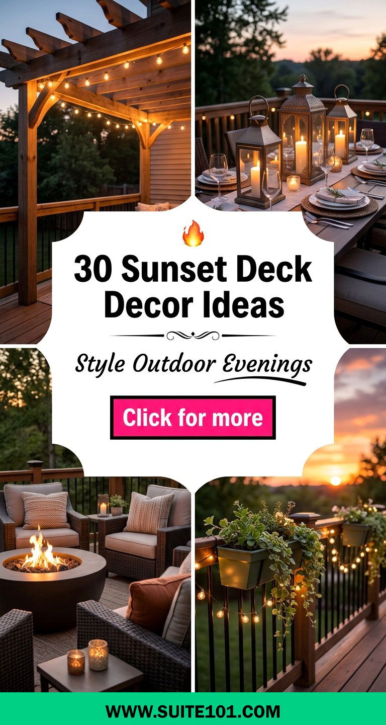 Sunset Deck Decor Ideas 30 Ways to Style Outdoor Evenings - Sunset Deck Decor Ideas: 30 Ways to Style Outdoor Evenings