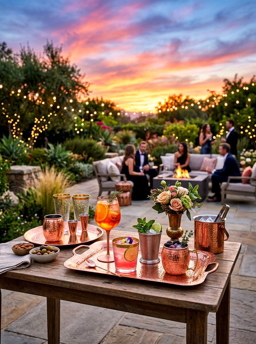Sunset Garden Cocktail Table - 30 garden party table ideas