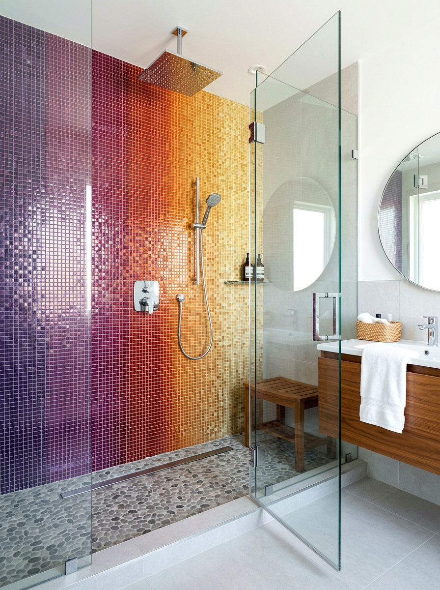 Sunset Gradient Mosaic - 30 sunset bathroom ideas