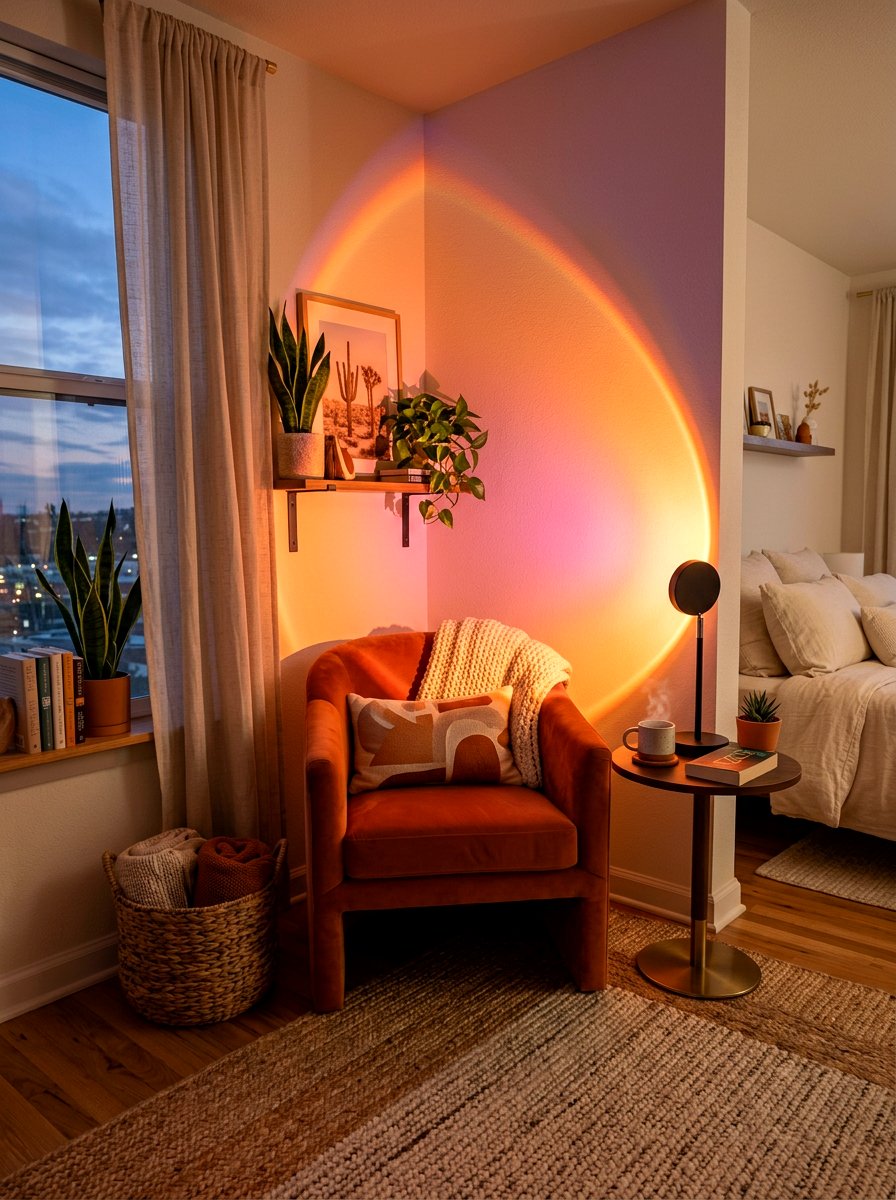 Sunset Lamp Room Makeover - 30 TikTok room makeover ideas