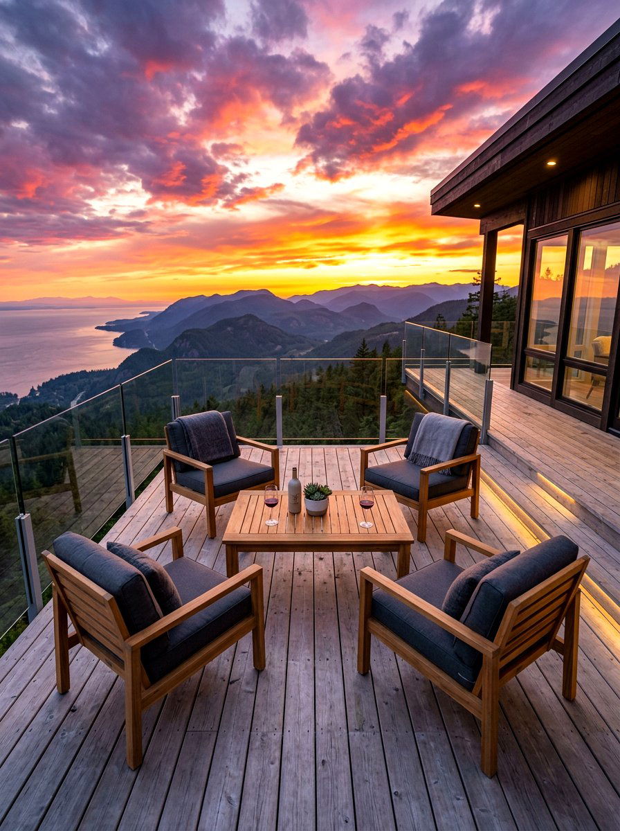 Sunset View Deck - 30 patio dinner party ideas