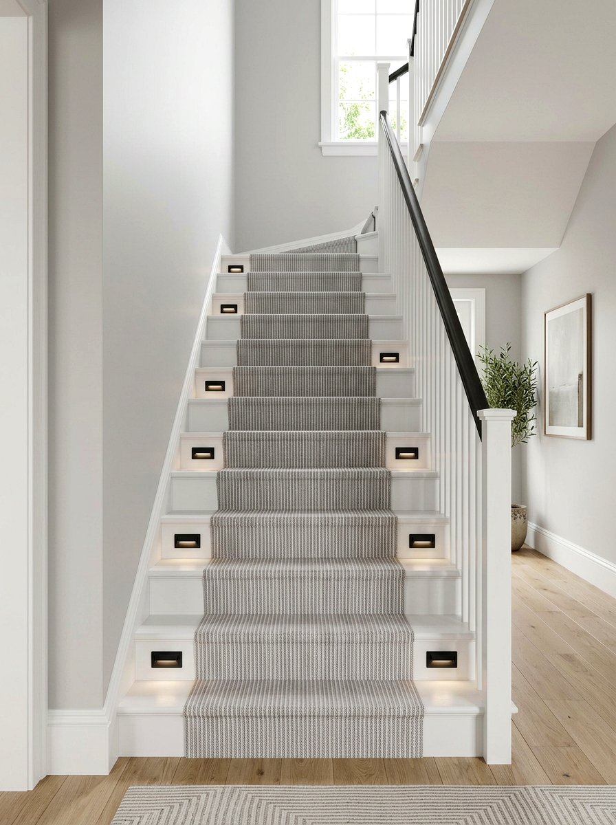 Surface Mount Stair Tread Light - 30 stair tread lighting ideas