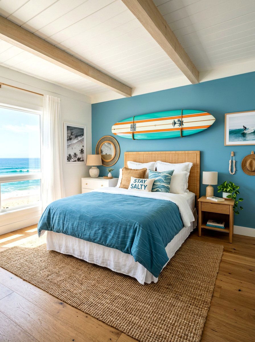 Surfing Bedroom - 30 sports bedroom ideas