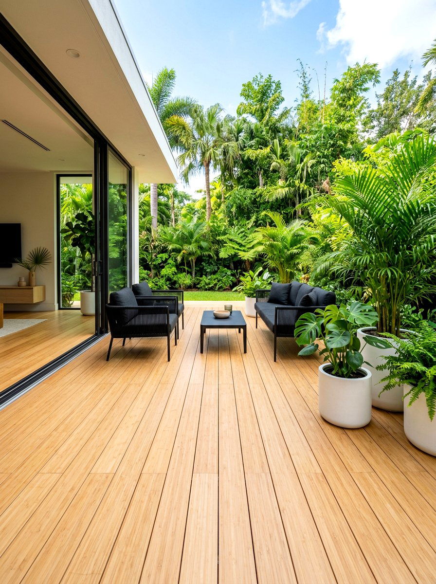 Sustainable Bamboo Decking - 30 patio makeover ideas