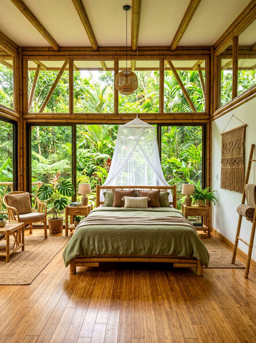 Sustainable Bamboo Eco Retreat - 30 resort bedroom ideas