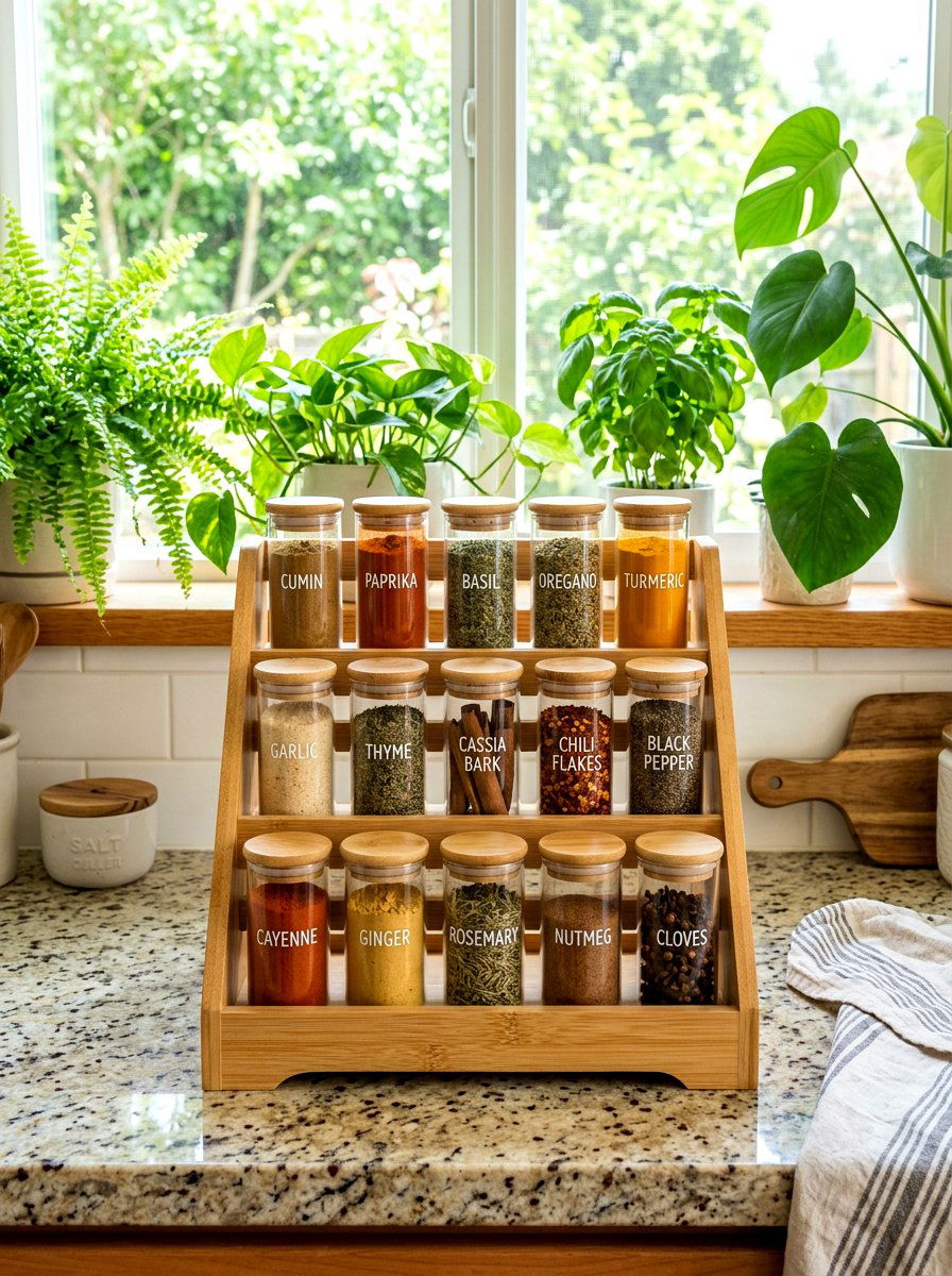Sustainable Bamboo Rack - 30 spice rack ideas