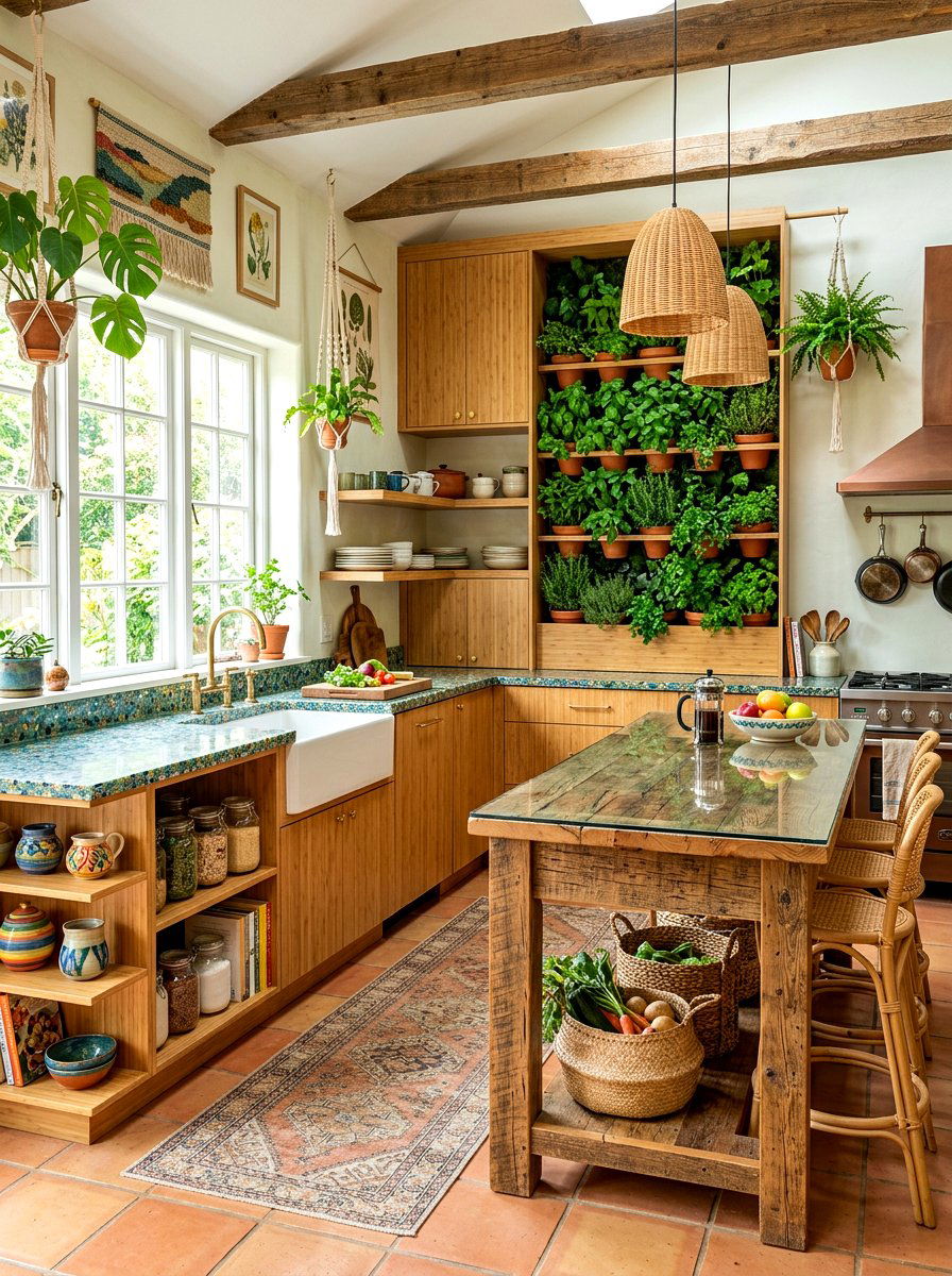 Sustainable Boho Kitchen - 30 boho kitchen ideas