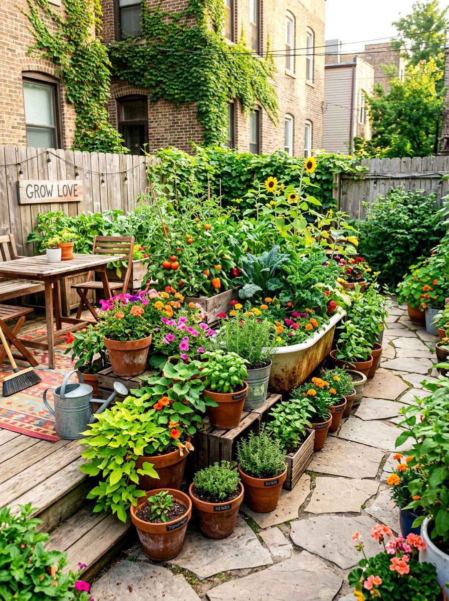 Sustainable Container Garden - 30 summer garden ideas