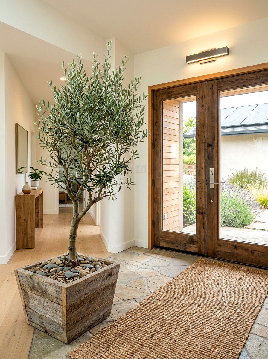 Sustainable Entry - 30 potted olive tree entry ideas