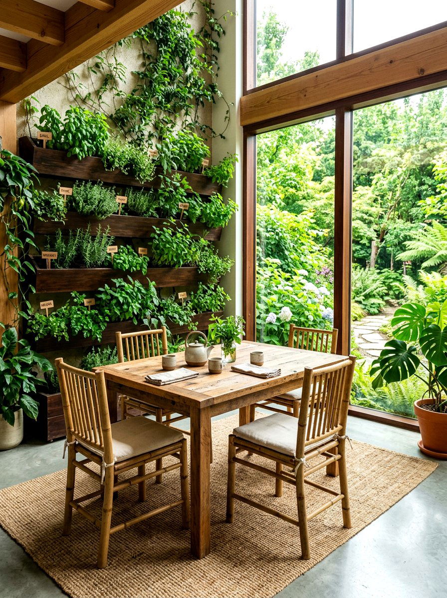 Sustainable Green Oasis - 30 at home cafe dining ideas