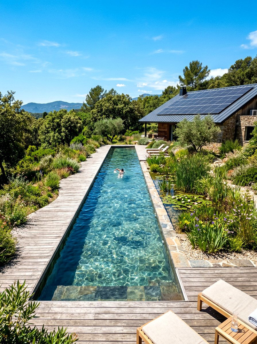 Sustainable Lap Pool - 30 lap pool backyard ideas