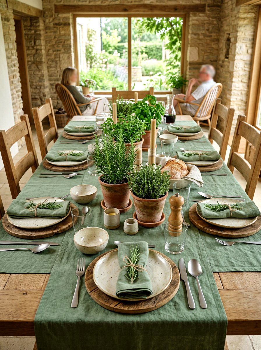Sustainable Linen Table - 30 collected tablescape ideas