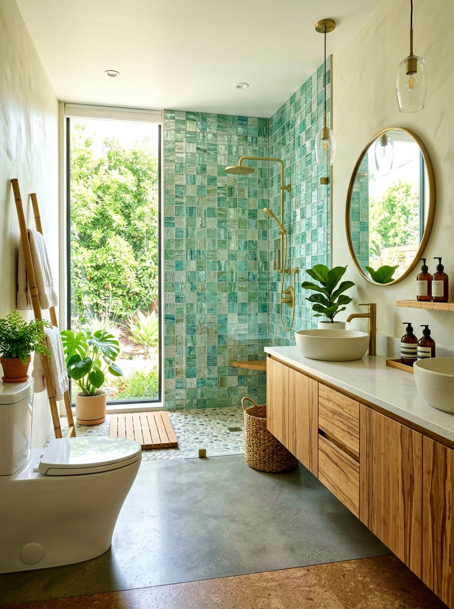 Sustainable Material Organic Modern Bathroom - 30 organic modern bathroom ideas