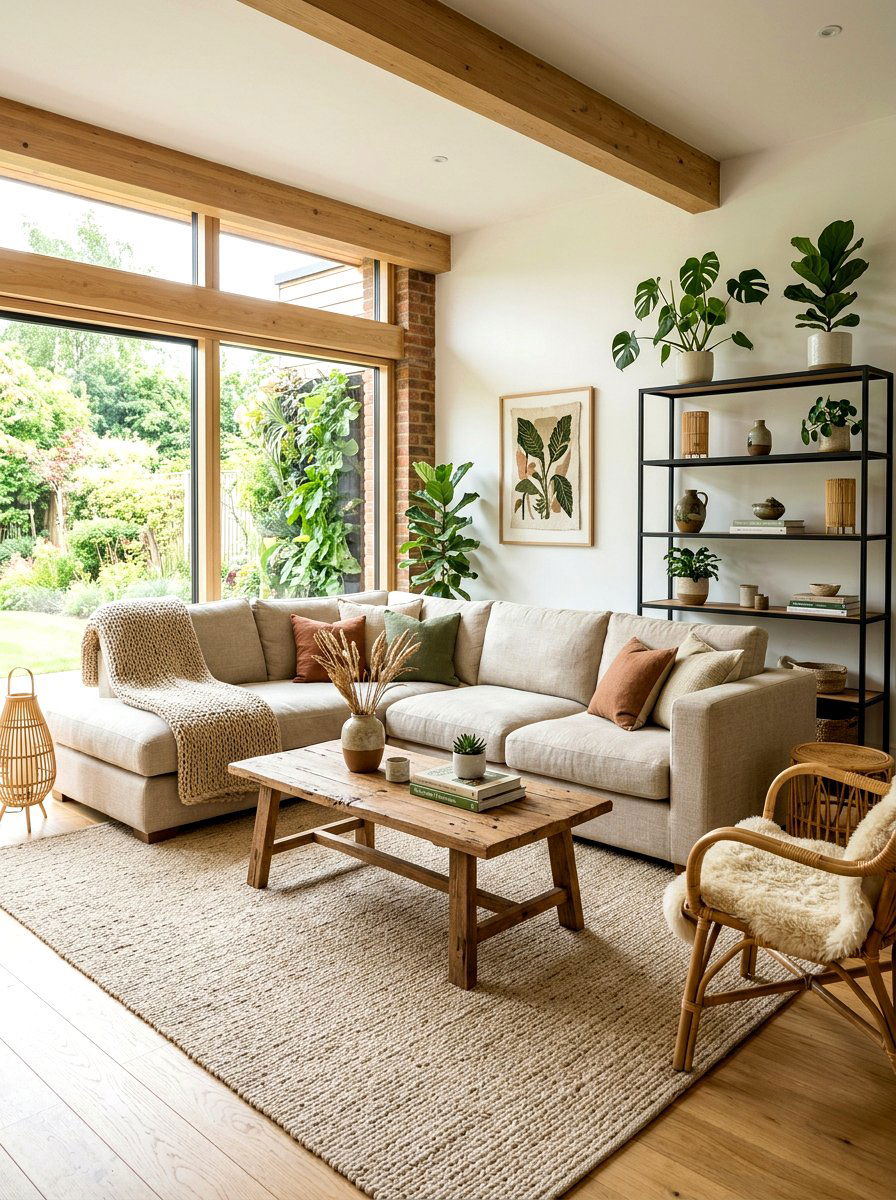 Sustainable Materials - 30 artful living room ideas