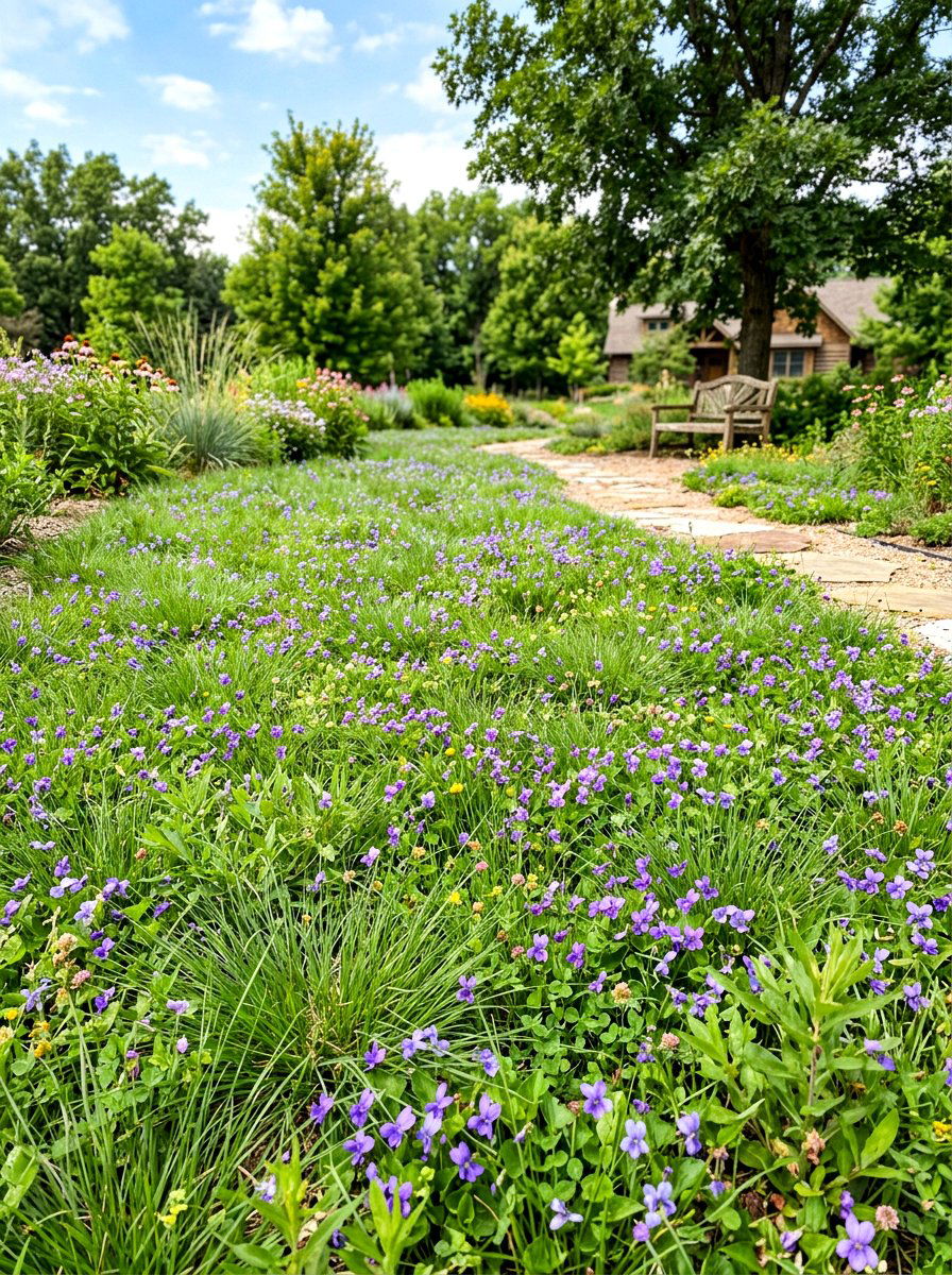 Sustainable Prairie Groundcover - 30 prairie front yard landscaping ideas