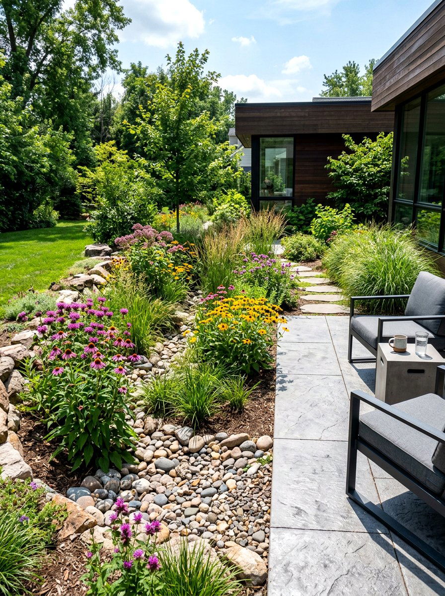 Sustainable Rain Garden - 30 patio garden ideas