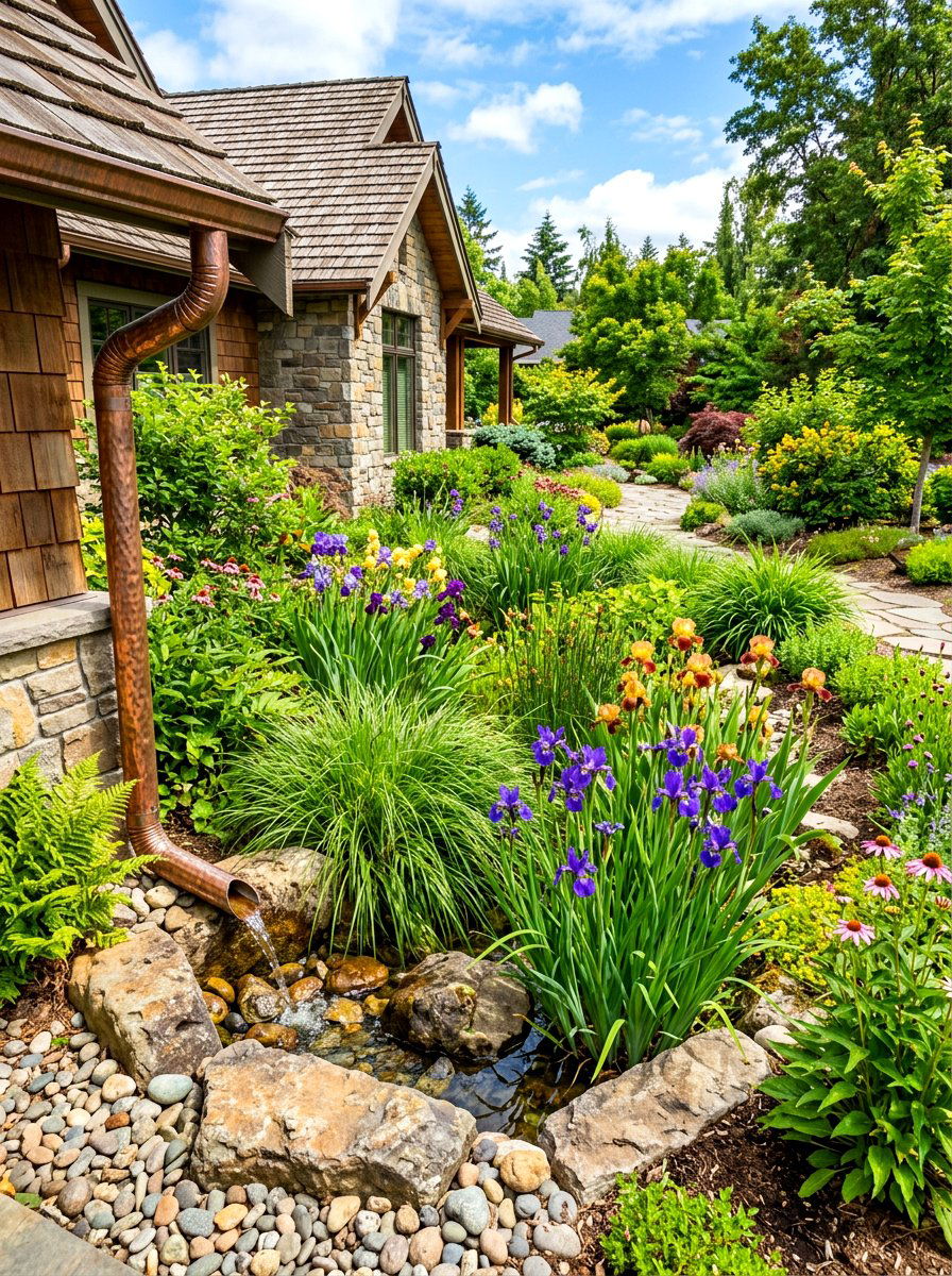 Sustainable Rain Garden - 30 backyard garden ideas