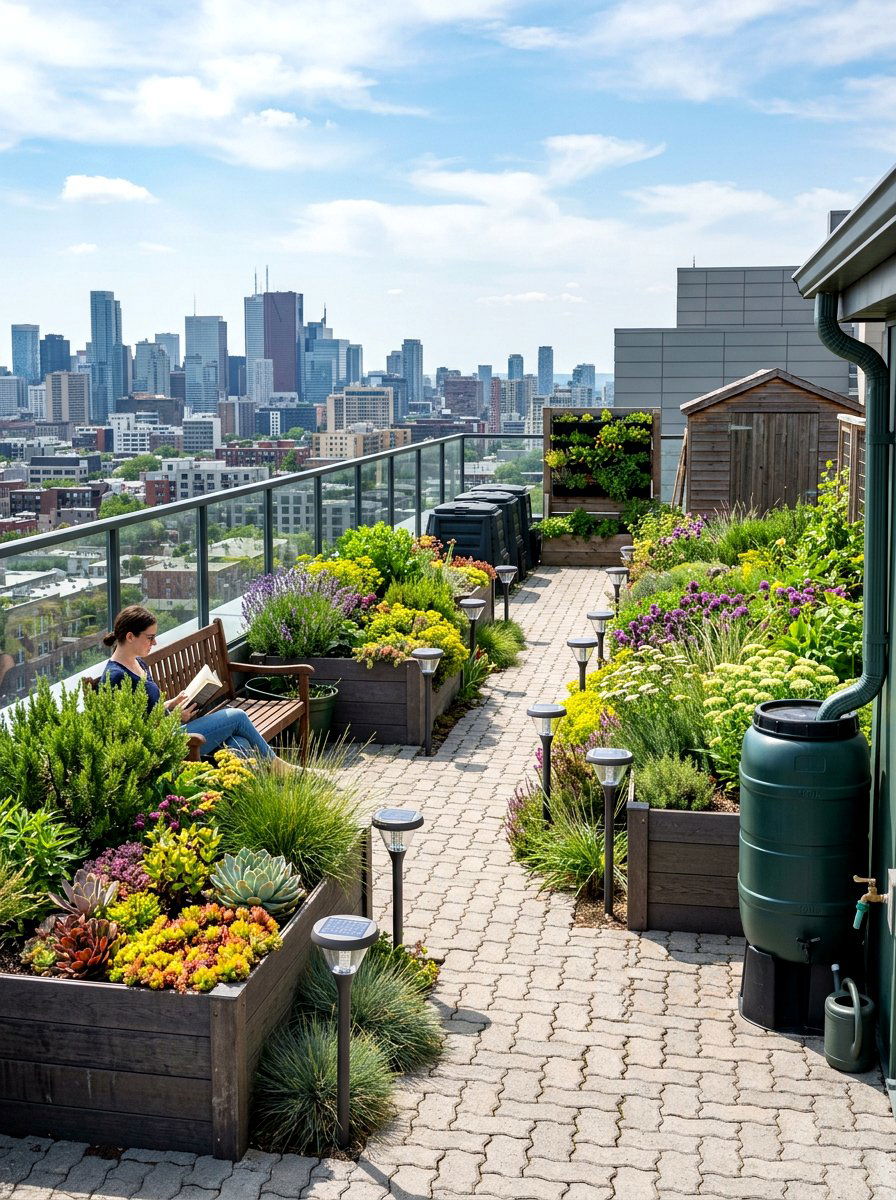 Sustainable Rooftop Garden - 30 rooftop patio ideas