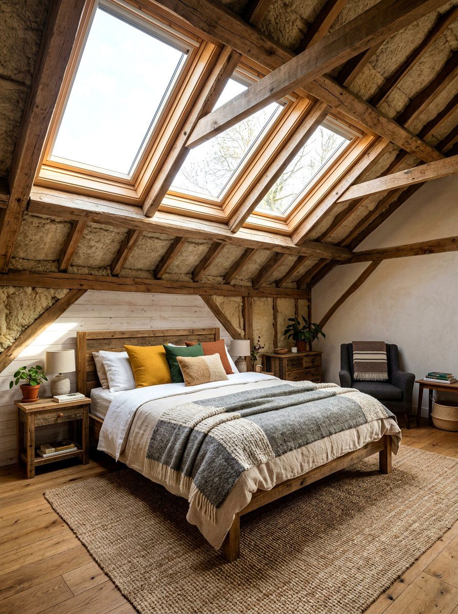 Sustainable attic bedroom layout - 30 low waste home ideas
