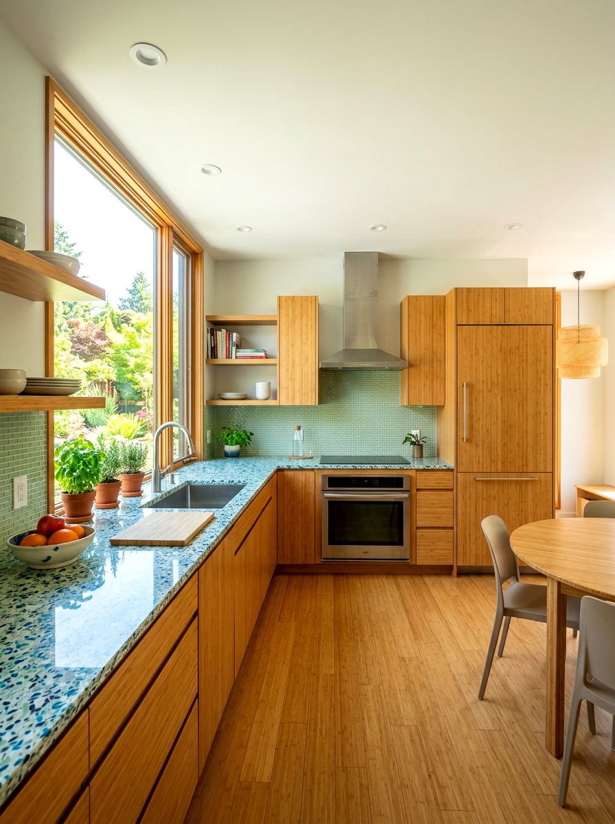 Sustainable bamboo kitchen - 30 wabi sabi kitchen ideas