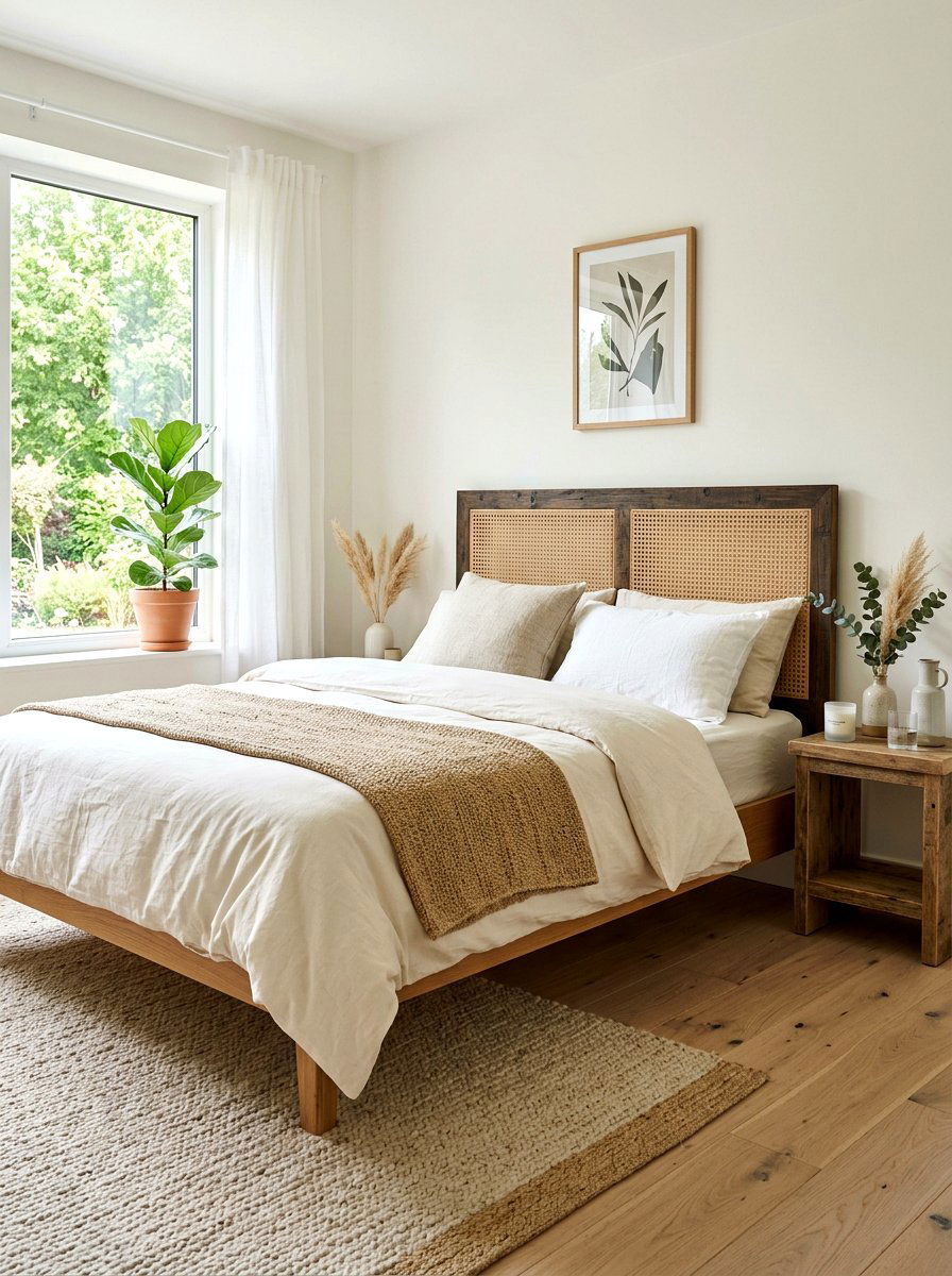 Sustainable cane headboard - 30 cane headboard ideas