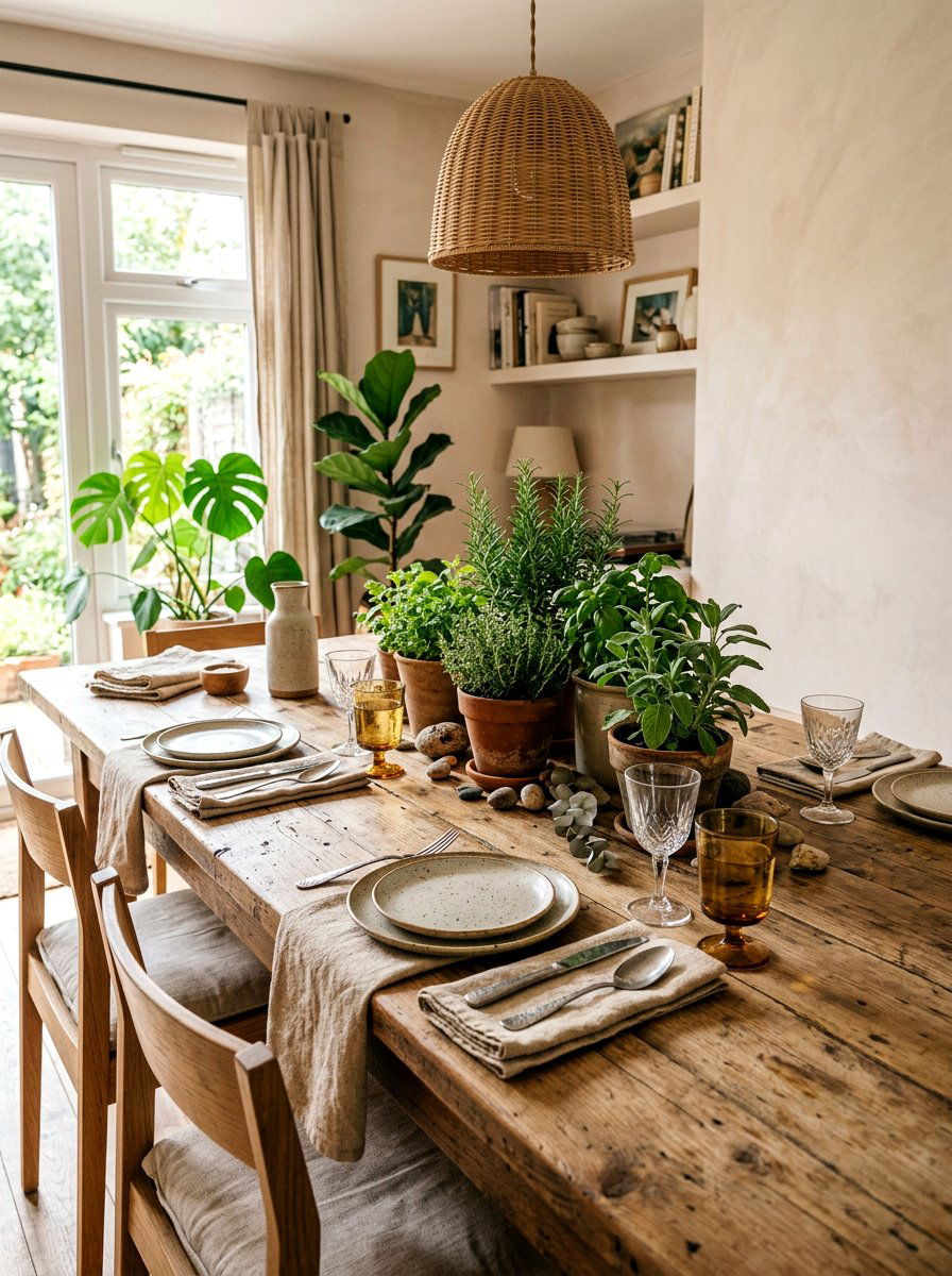 Sustainable eco friendly table - 30 dinner party table ideas aesthetic