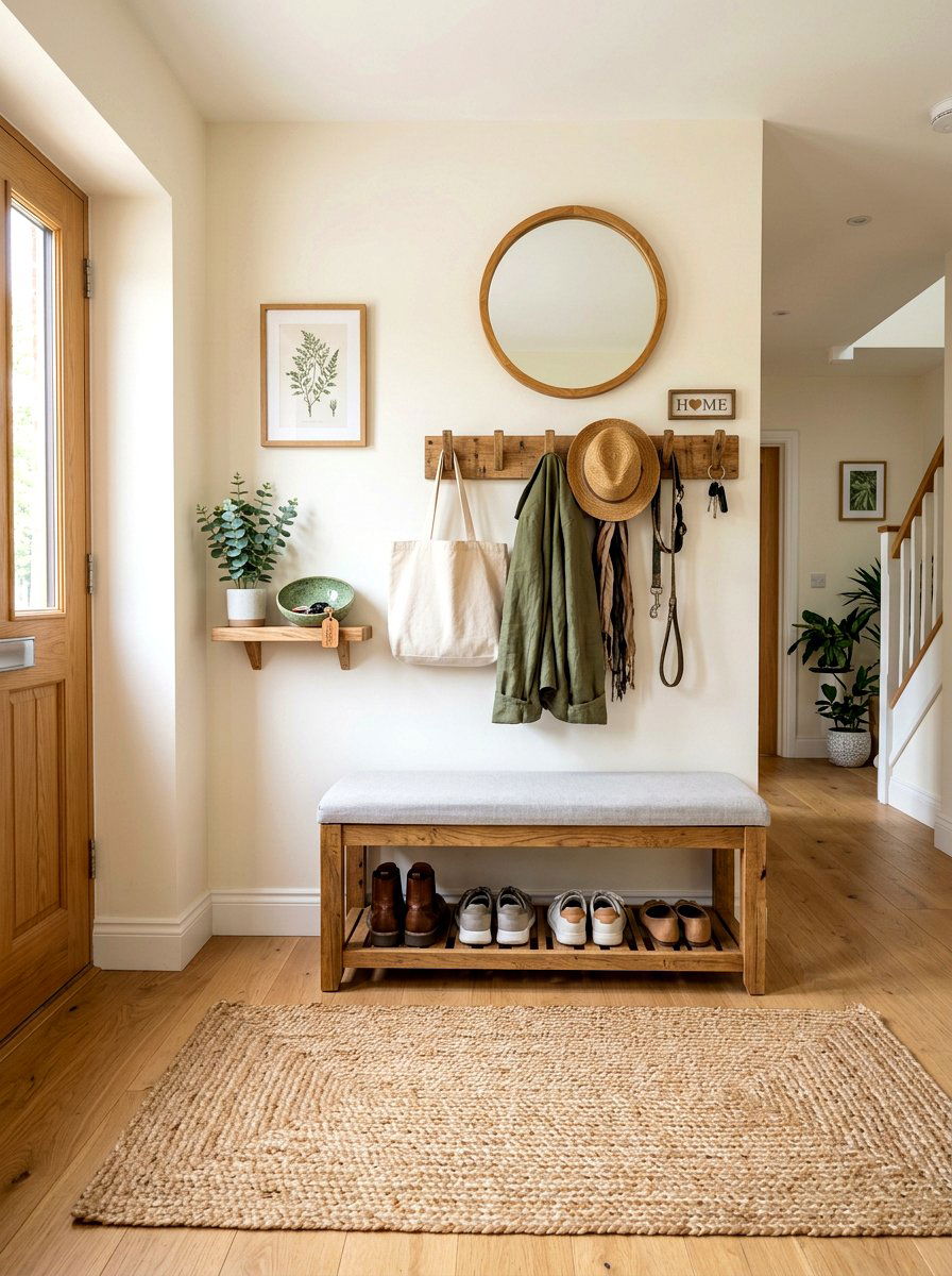 Sustainable entryway organization - 30 low waste home ideas