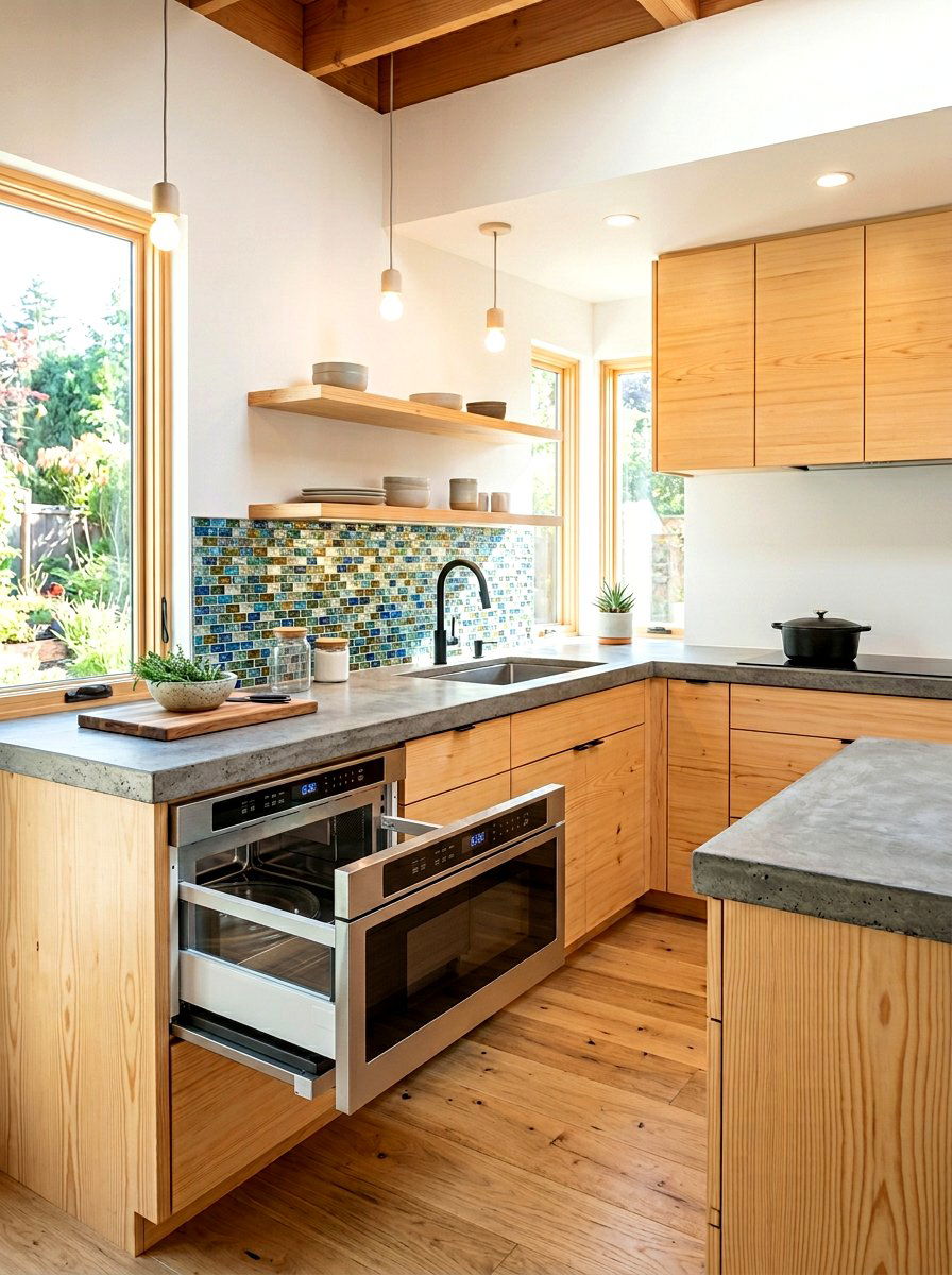 Sustainable wood design - 30 drawer microwave ideas
