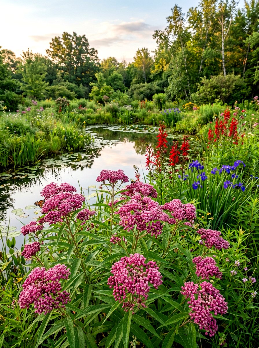 Swamp Milkweed Habitat - 30 butterfly host plant garden ideas