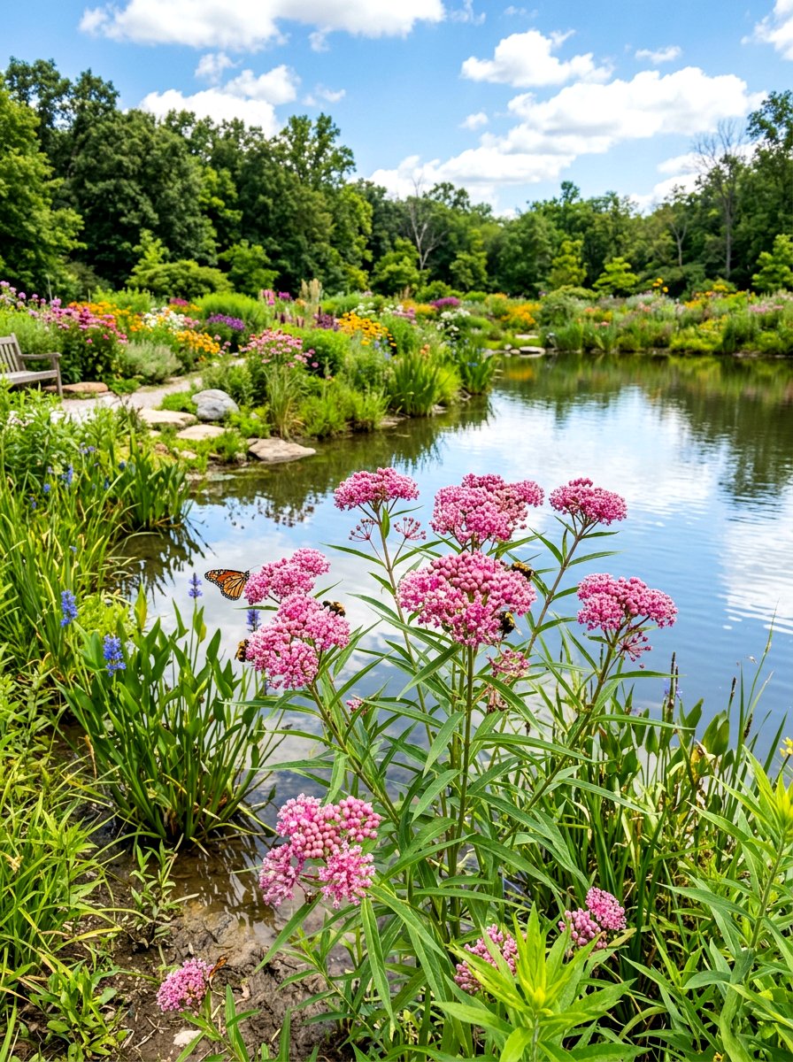 Swamp Milkweed Pond Edge Planting - 30 pond edge planting ideas