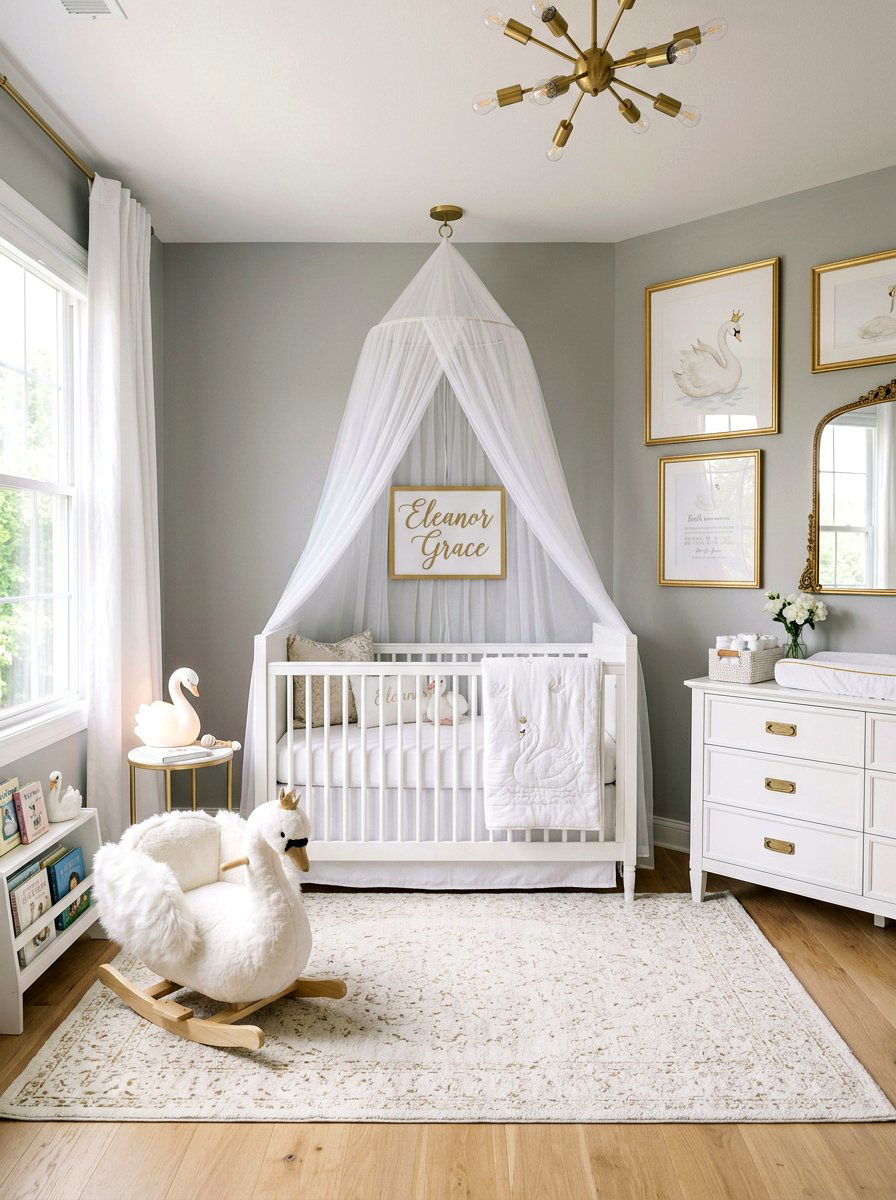 Swan Girl Nursery - 30 girl nursery ideas