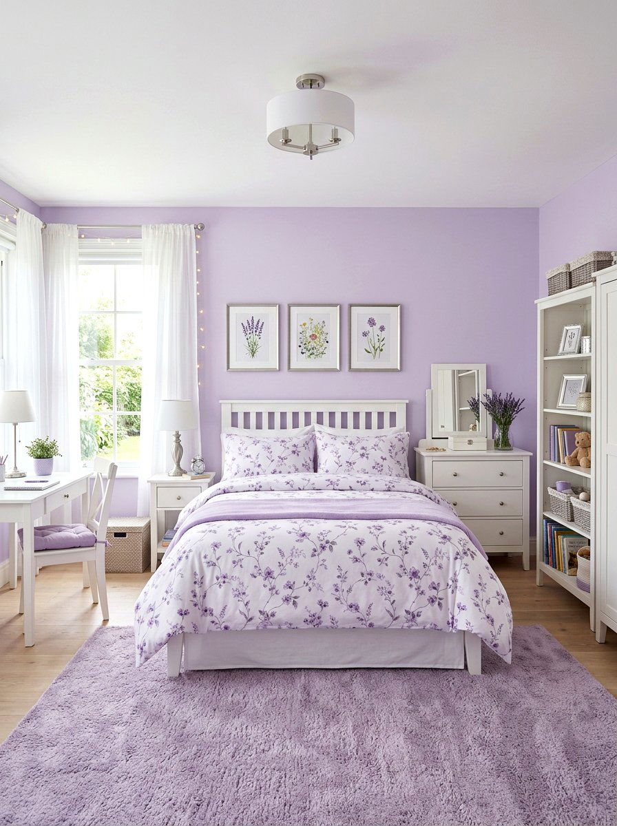 Sweet Lavender Girl Bedroom - 30 girls bedroom decor ideas