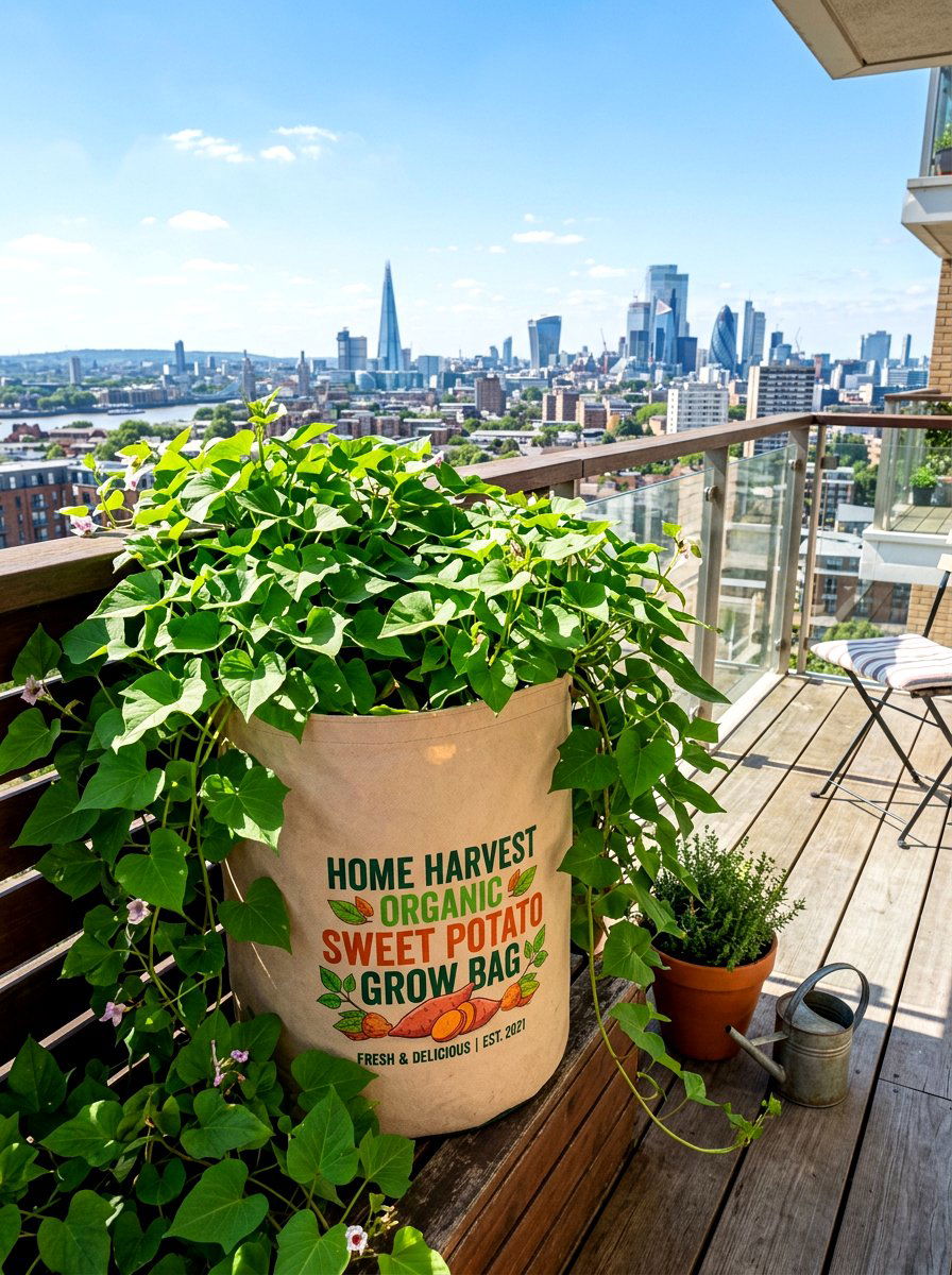 Sweet Potato Bag - 30 vegetable container garden ideas