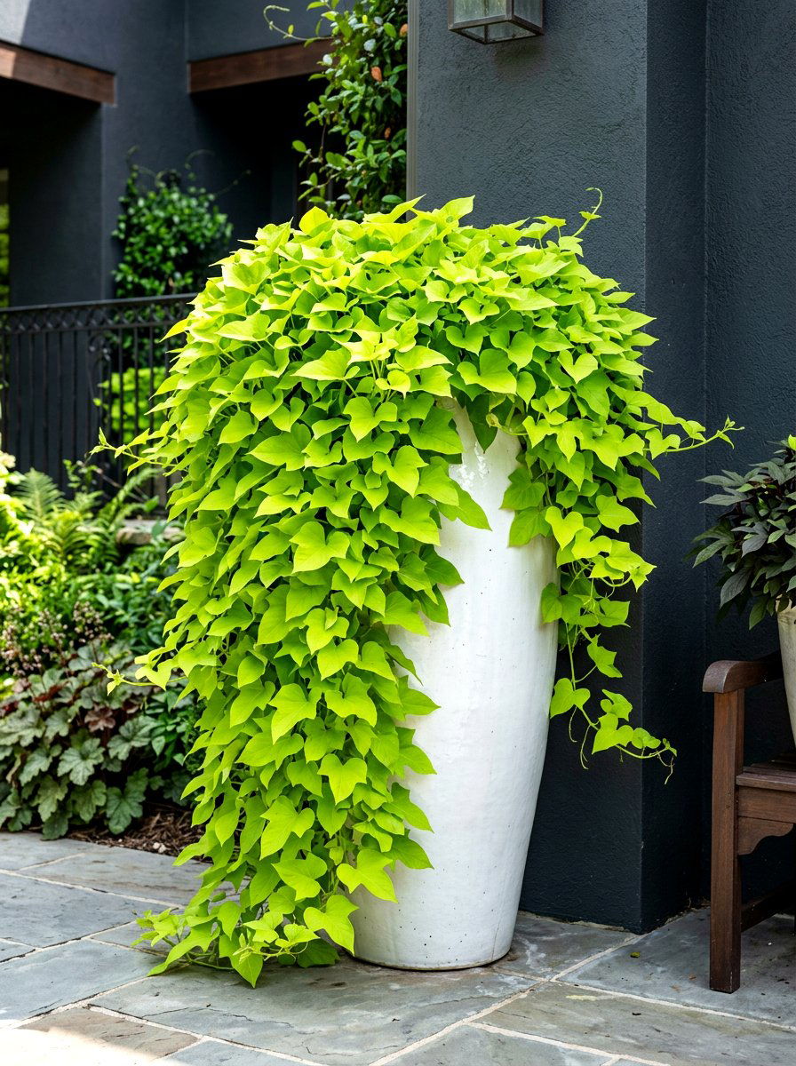 Sweet Potato Vine - 30 summer container garden ideas