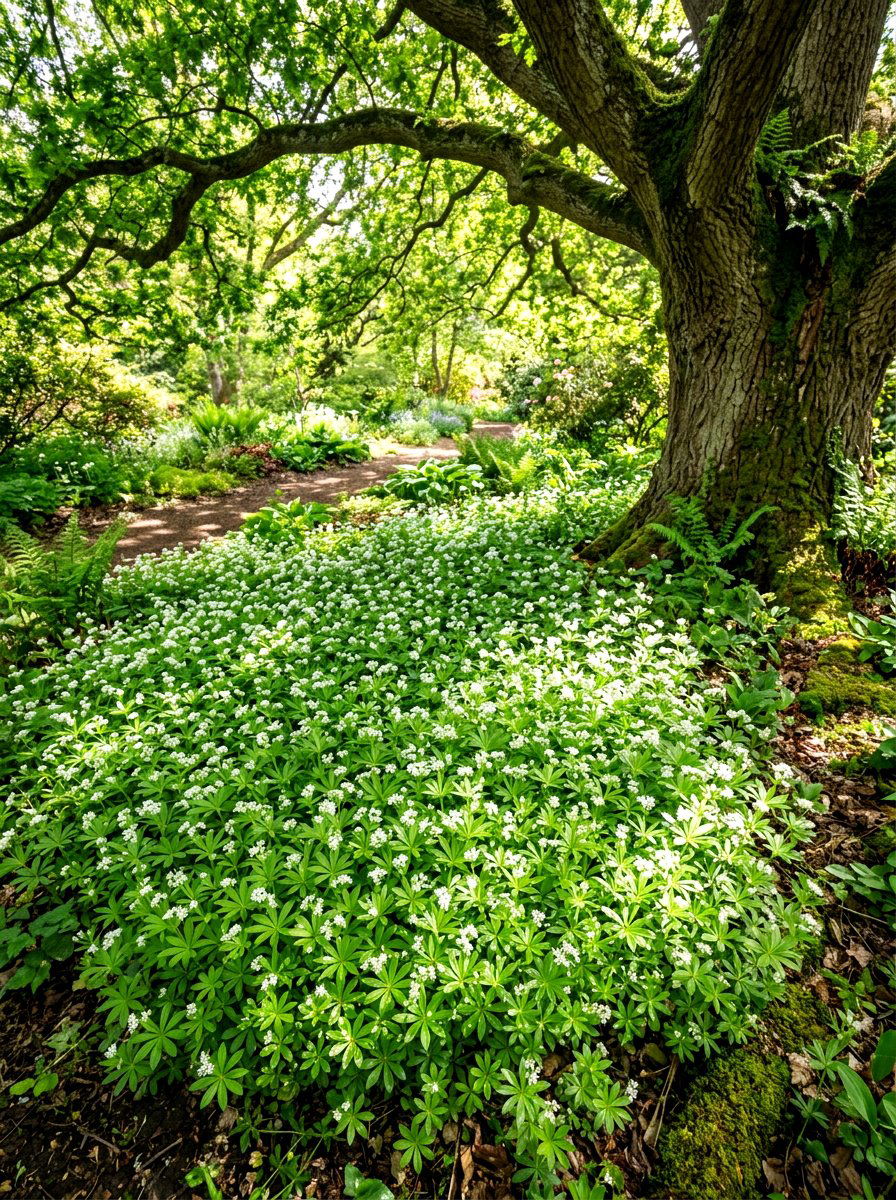 Sweet Woodruff Groundcover - 30 edible flower garden ideas