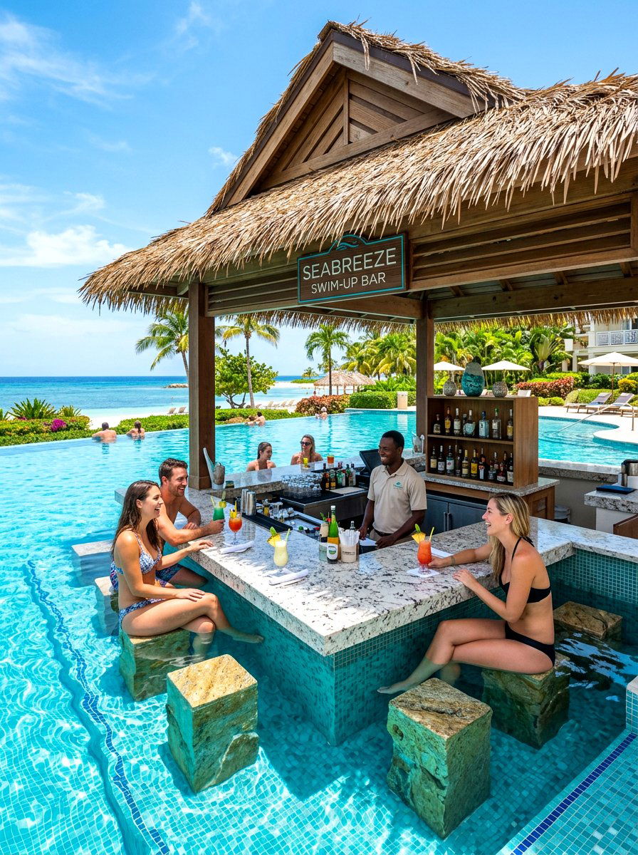 Swim Up Bar - 30 resort style backyard ideas