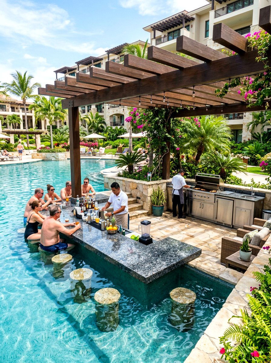 Swim Up Bar Pool - 30 luxury pool ideas