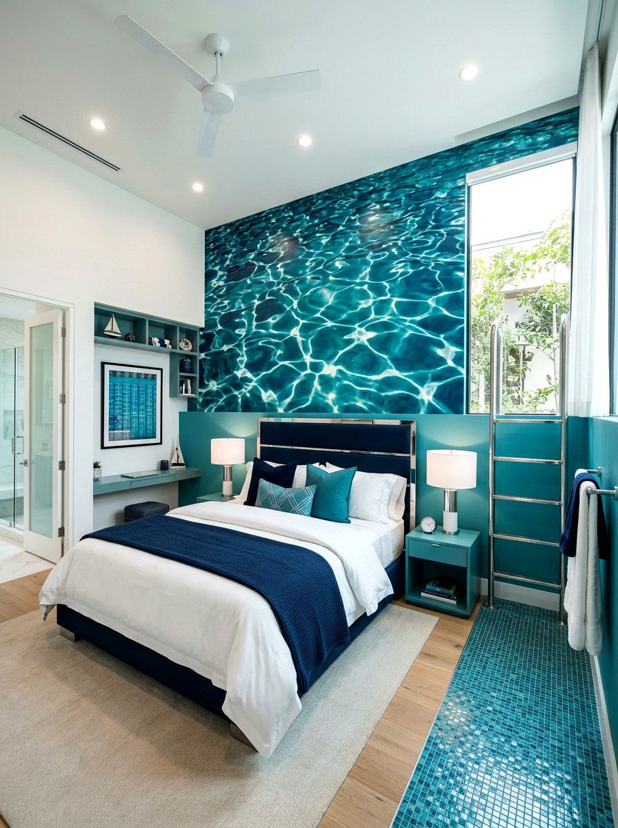 Swimming Bedroom - 30 sports bedroom ideas