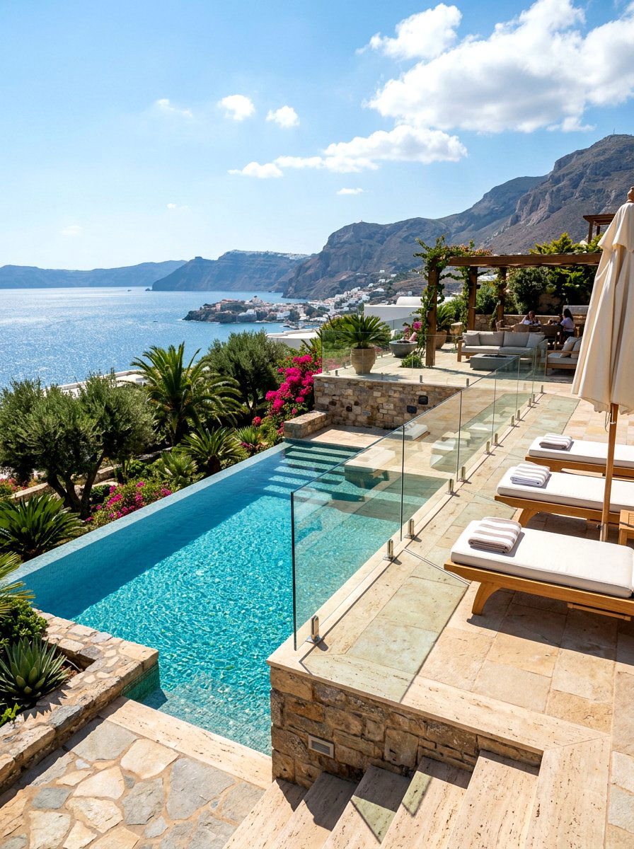 Swimming pool terrace - 30 split level backyard ideas